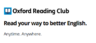 Oxford Reading Club abonnement 12 mois